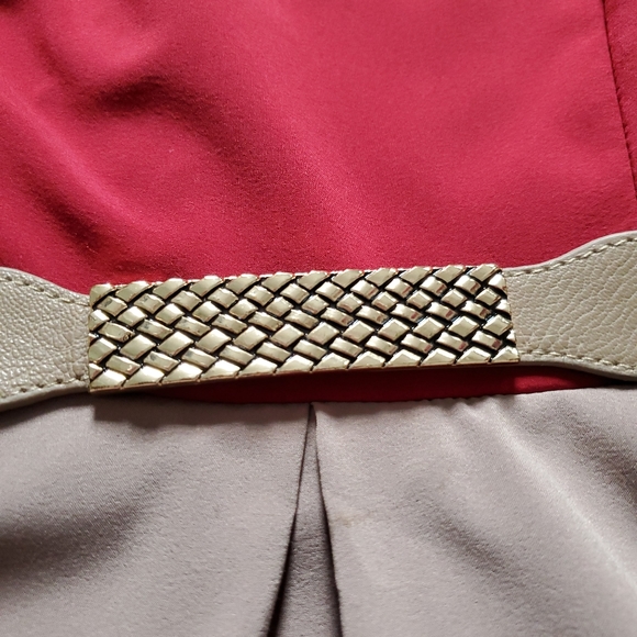 Colorblock Sundress with Gold Belt - Picture 3 of 7